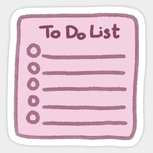 To Do List Sticker